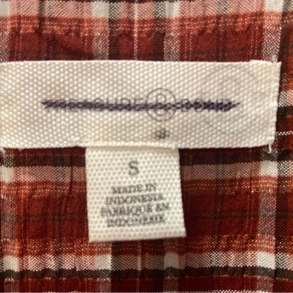 Treasure & Bond Red Plaid V-neck Long Sleeve Blouse Size Small - Picture 4 of 9